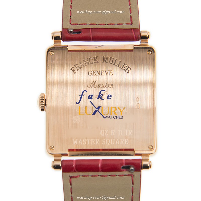 -6002MBQZRD1R5N-Replica Franck Muller Master Square Quartz 18kt Rose Gold & Diamond Watch - Image 3
