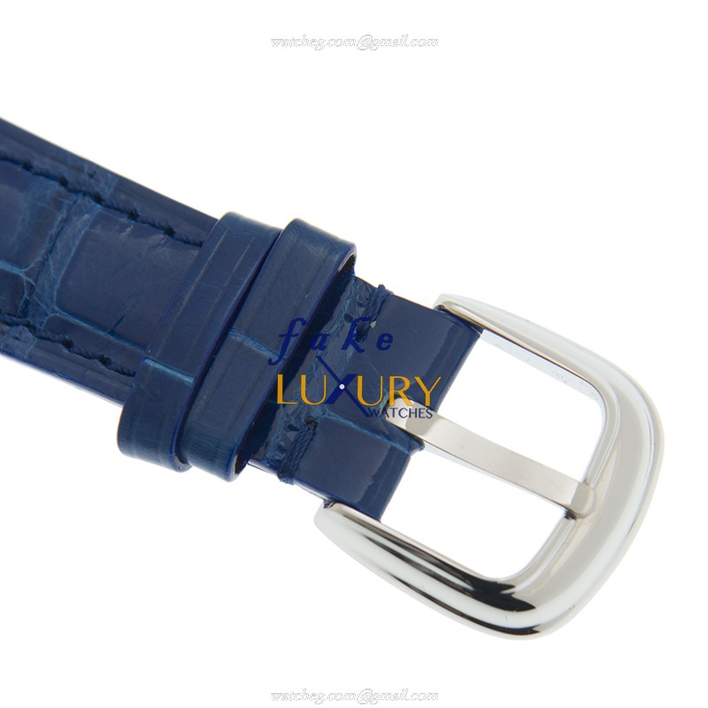 Franck Muller Cintree Curvex 7502 QZ RELAC Blue Strap Quartz Stainless Steel Replica Watch - Image 4