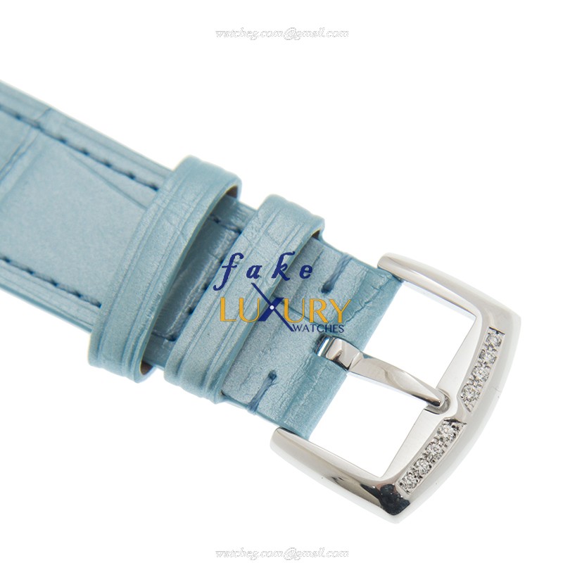 Franck Muller 952 QZ COL DRM D 1R AC Replica Watch, Quartz Movement, White Dial, Blue Alligator - Image 4