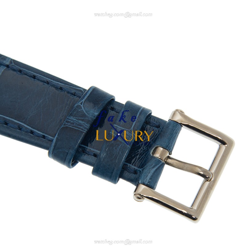 Patek Philippe 7000/50G-001 Replica Watch Automatic Blue Dial 18kt White Gold Leather Strap - Image 4