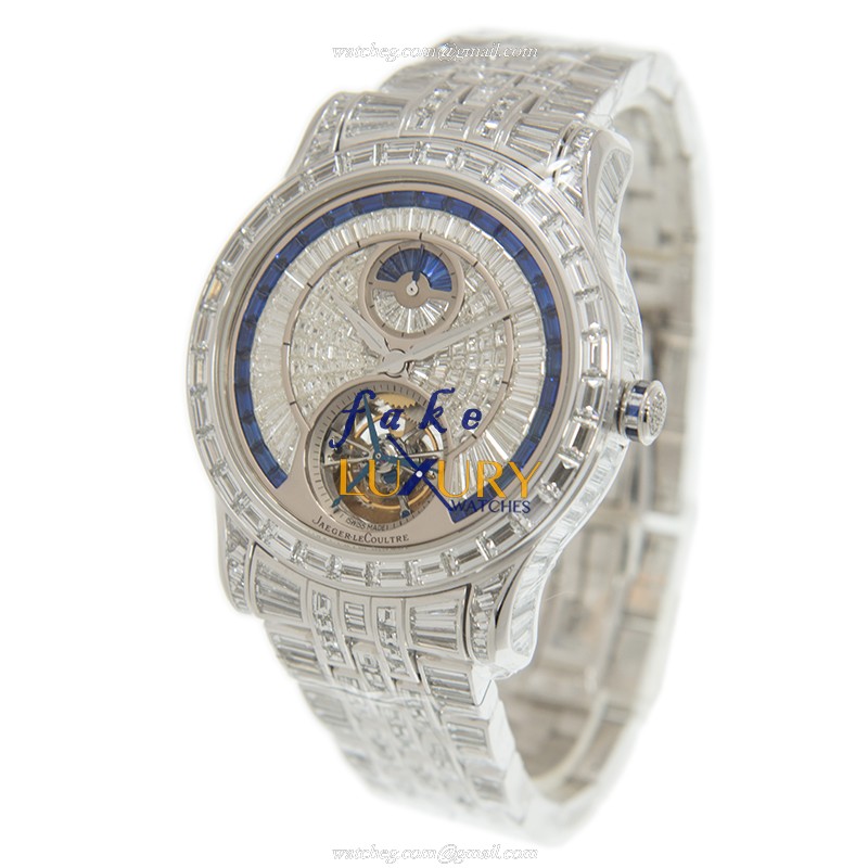 Jaeger-Lecoultre Q1663314 Master Ultra Thin Automatic 18kt White Gold Diamond Silver Dial Replica - Image 3
