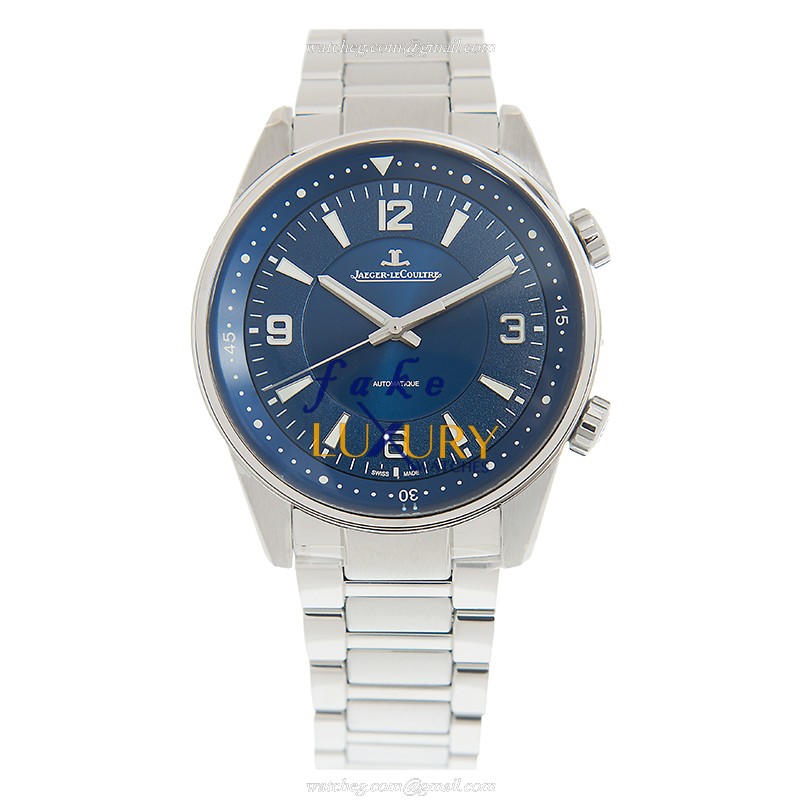 Jaeger-Lecoultre Q9008180 POLARIS DATE Auto Stainless Steel Replica Watch - Blue Dial, Silver Strap - Image 2