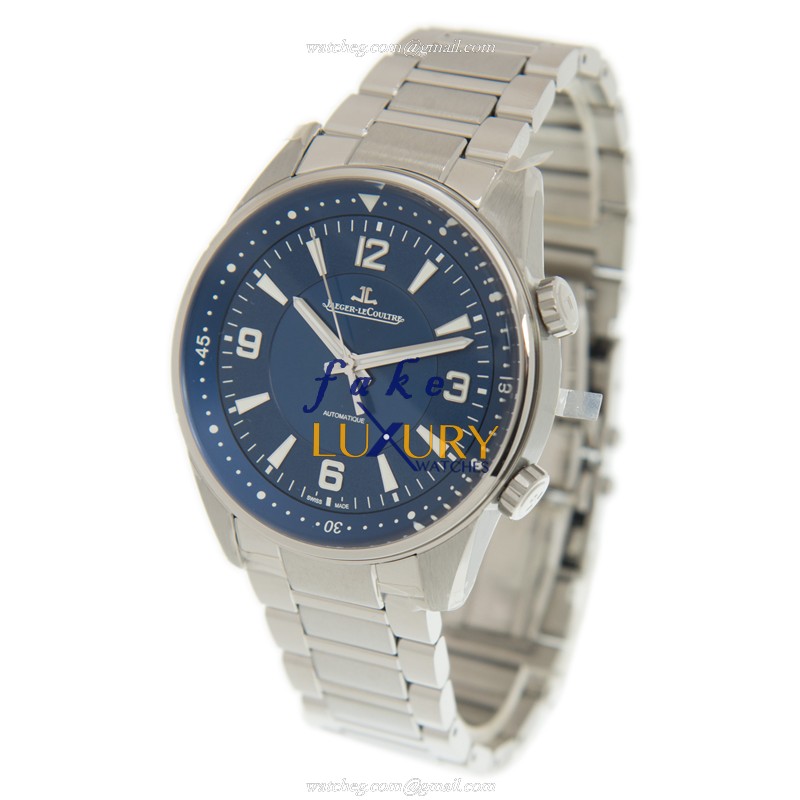 Jaeger-Lecoultre Q9008180 POLARIS DATE Auto Stainless Steel Replica Watch - Blue Dial, Silver Strap - Image 3