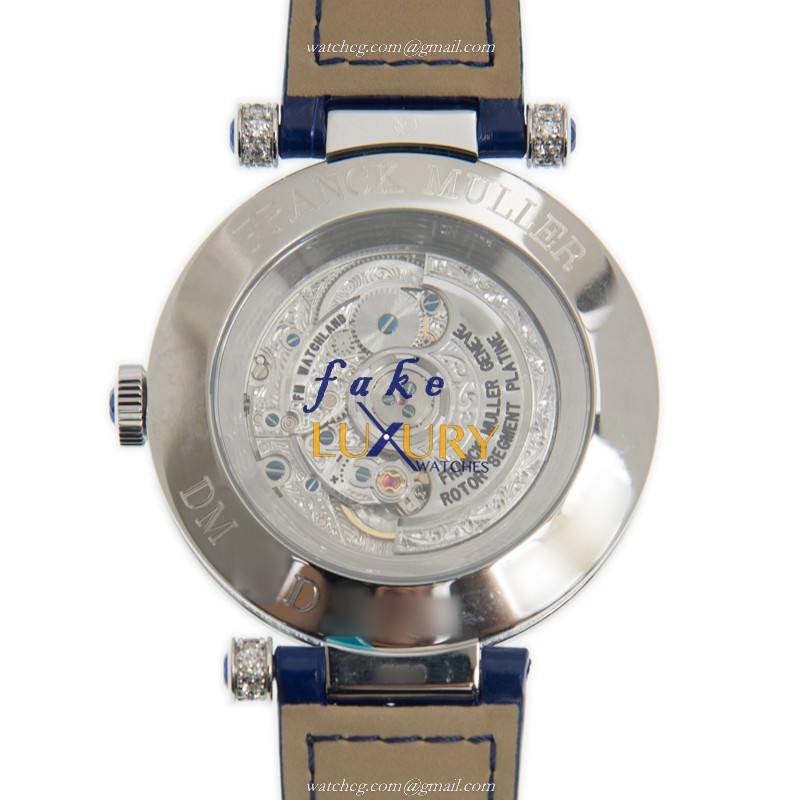 Franck Muller DM 42 D 1R CD OG - BLUE Automatic 18kt White Gold Diamond Silver Dial Replica Watch - Image 3