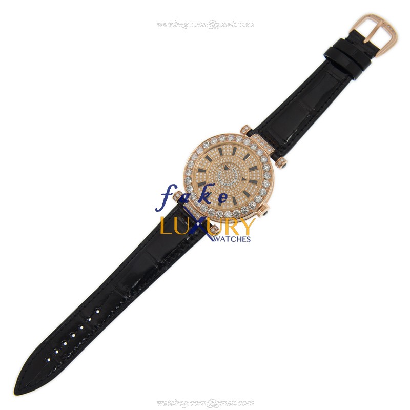 Franck Muller DM42D1RCD5N-BLACK Automatic 18kt Rose Gold & Diamond Replica Watch - Image 2
