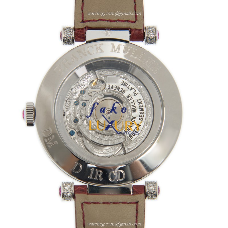 Franck Muller DM42D1RCD Rouge Double Mystery Automatic 18kt White Gold & Diamond Replica Watch - Image 3