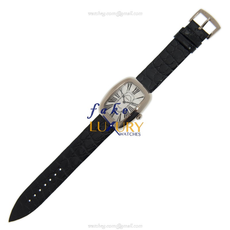 3002LQZRGALETOG - Franck Muller Galet Replica Watch - Quartz Silver Dial 18kt White Gold - Image 2
