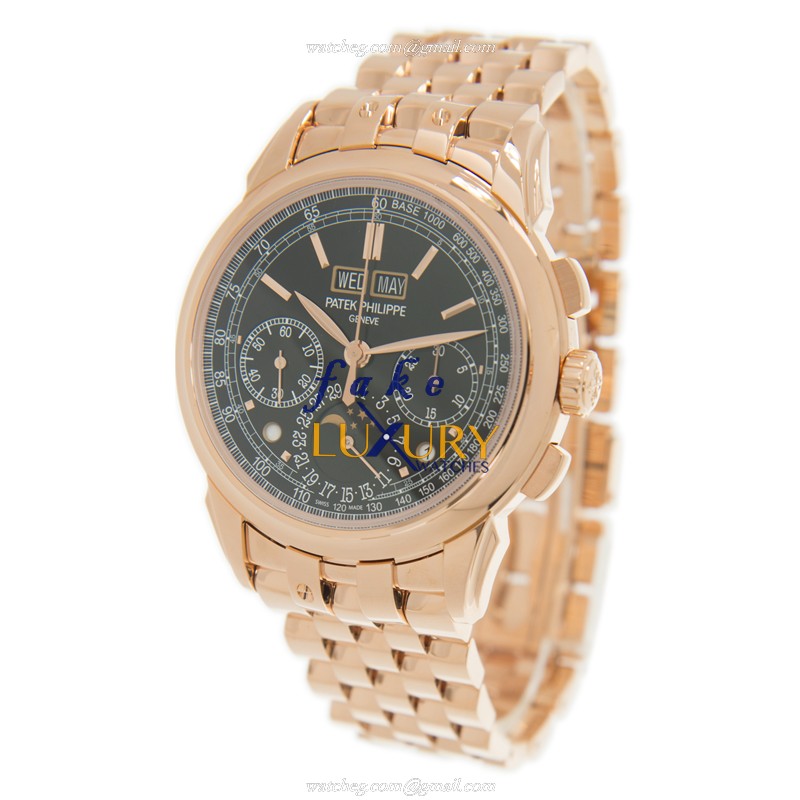 Patek Philippe 5270/1R-001 Grand Complications Replica Watch, Rose Gold Case, Black Dial, Manual - Image 2