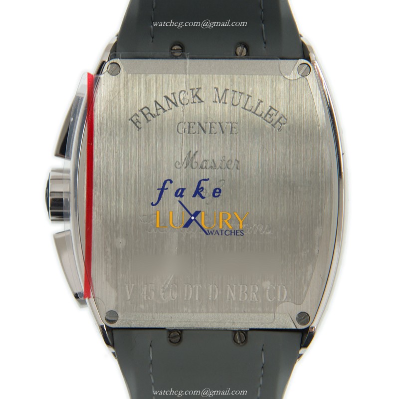 Franck Muller V 45 CC DT D NBR CD AC.NR Vanguard Replica Watch, Automatic, Gray Dial, Steel & - Image 3