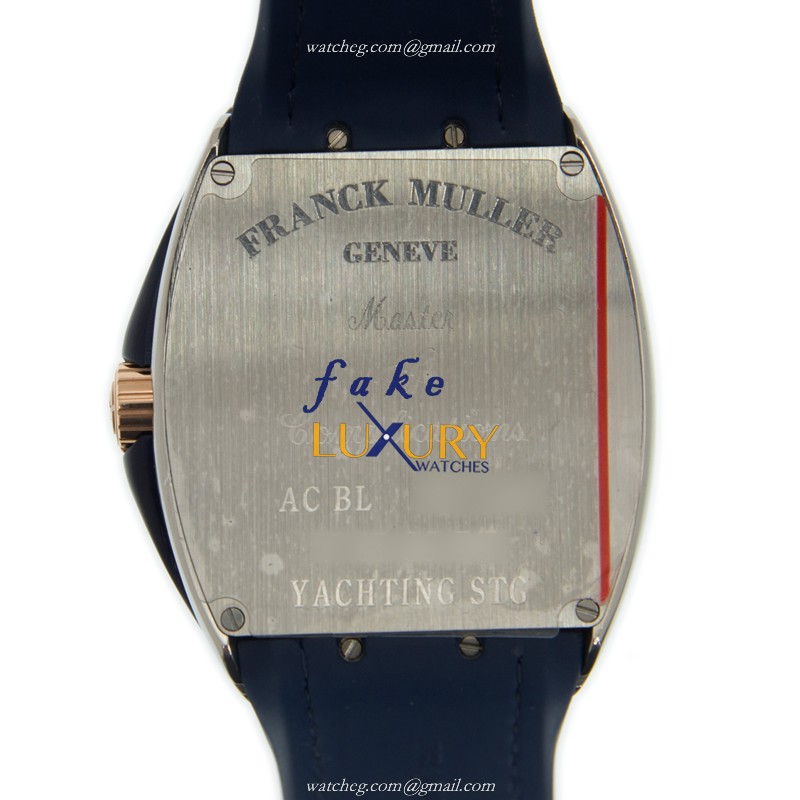 Franck Muller V 45 SC DT YACHTING STG AC.BL - Replica Watch - Blue Dial - Automatic - Steel Case - Image 3