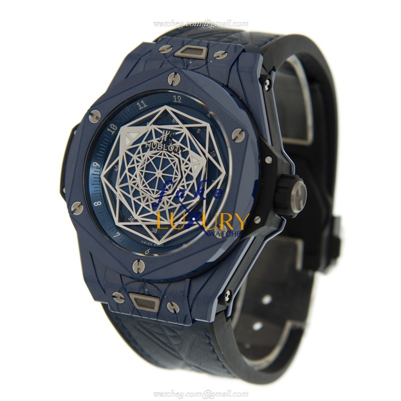 Hublot 415.EX.7179.VR.MXM19 Big Bang Replica Watch, Automatic Movement, Blue Dial, Ceramic & Steel - Image 3