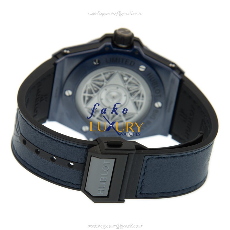 Hublot 415.EX.7179.VR.MXM19 Big Bang Replica Watch, Automatic Movement, Blue Dial, Ceramic & Steel - Image 5