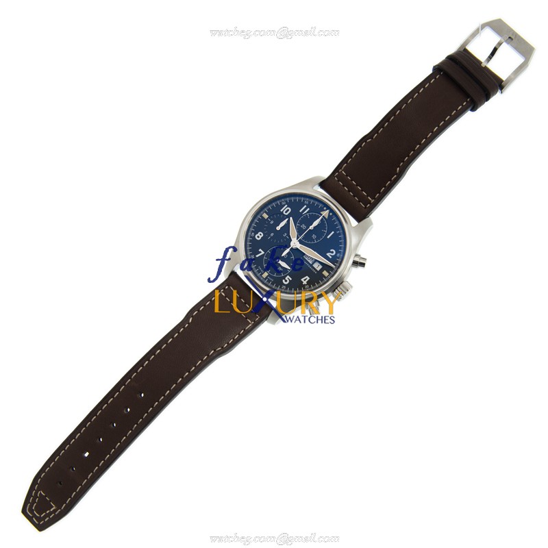 IW387903 - IWC PILOTS Automatic Replica Watch Black Dial Brown Cowhide Strap - Image 2
