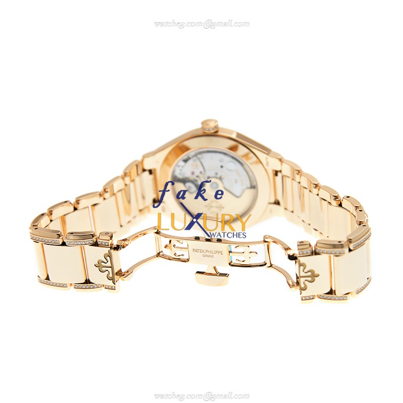 Patek Philippe 7300/1201R-001 Twenty-4 Automatic 18kt Rose Gold Diamonds White Dial Replica - Image 4