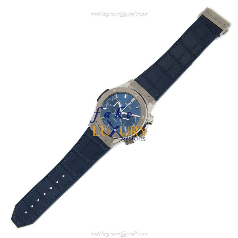 Hublot 521.NX.7170.LR CLASSIC FUSION Auto Titanium Replica Watch - Blue Dial & Rubber Strap - Image 2