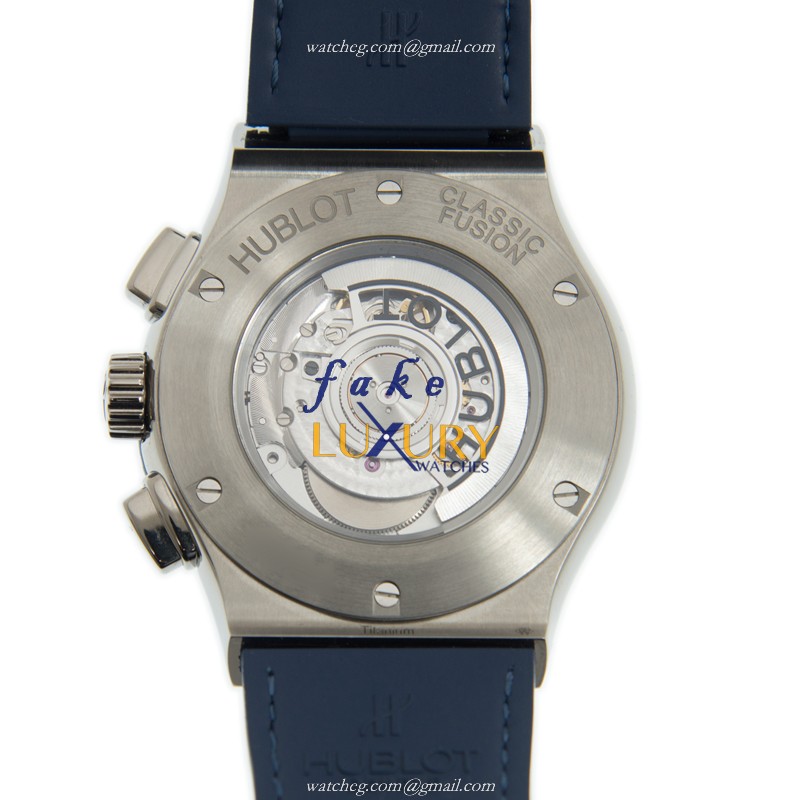 Hublot 521.NX.7170.LR CLASSIC FUSION Auto Titanium Replica Watch - Blue Dial & Rubber Strap - Image 3