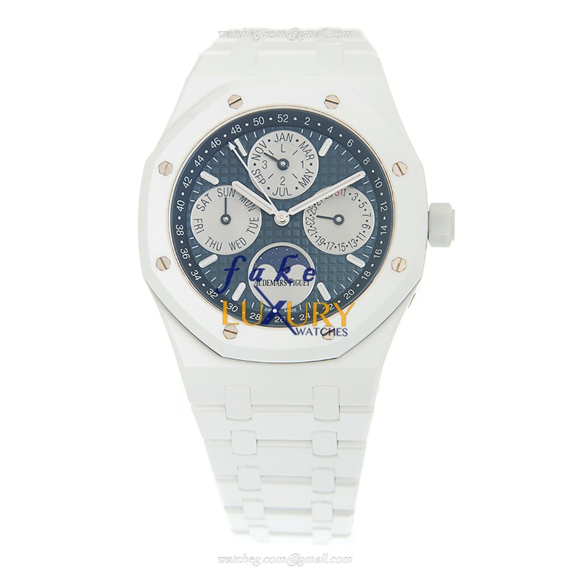 Audemars Piguet 26579CB.OO.1225CB.01 Royal Oak Blue Dial Ceramic Automatic Replica Watch - Image 2
