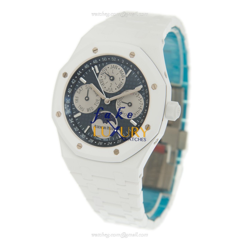 Audemars Piguet 26579CB.OO.1225CB.01 Royal Oak Blue Dial Ceramic Automatic Replica Watch - Image 3