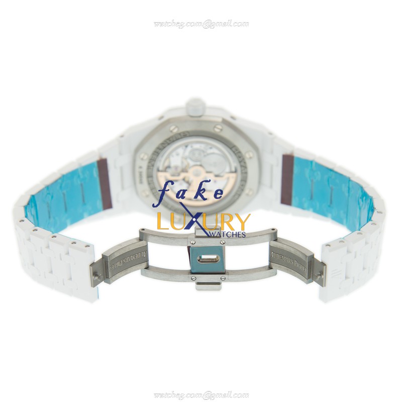 Audemars Piguet 26579CB.OO.1225CB.01 Royal Oak Blue Dial Ceramic Automatic Replica Watch - Image 5