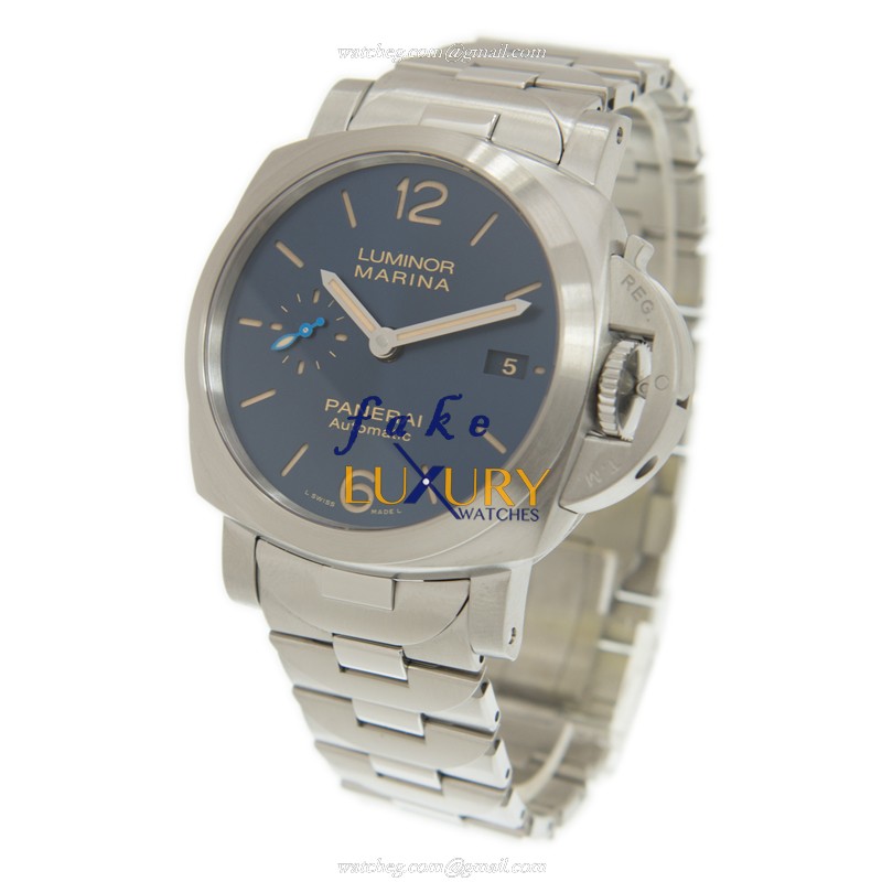 Panerai PAM01028 LUMINOR Automatic Stainless Steel Replica Watch, Swiss Movement, Blue Dial, Silver - Image 3
