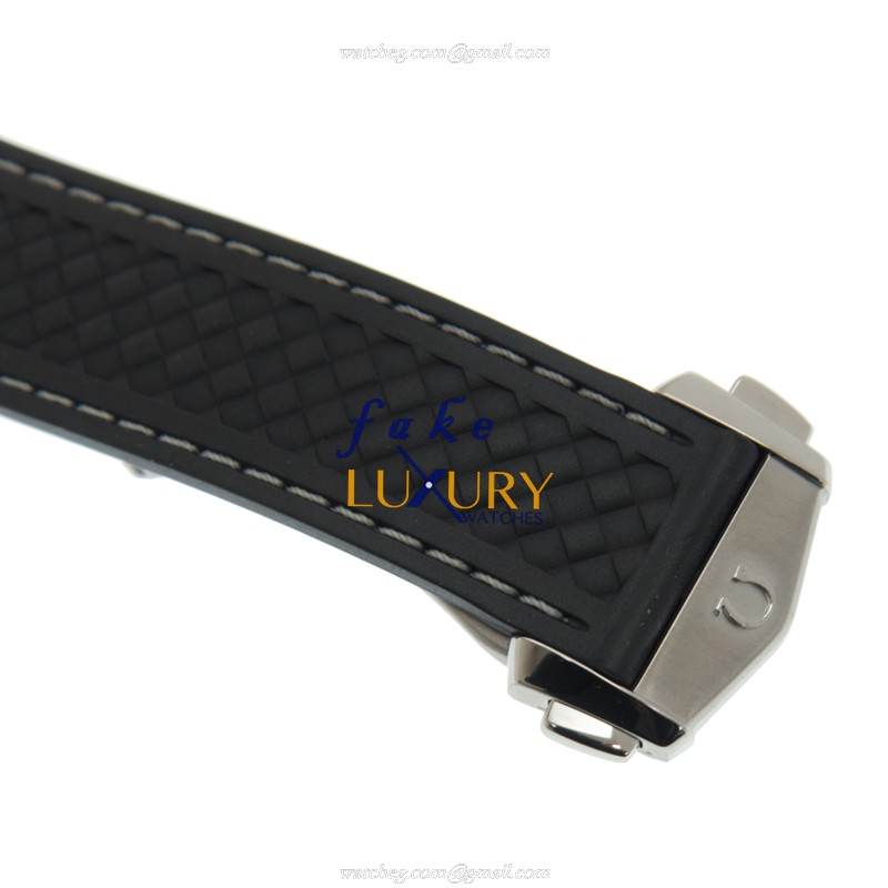 Omega 220.12.41.21.01.001 Replica Seamaster Automatic Black Dial Steel Case Leather Strap Watch - Image 4