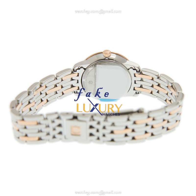 Omega 424.20.24.60.05.002 DE VILLE Quartz 18kt Rose Gold & Steel - Replica Watch - White Dial - Image 4