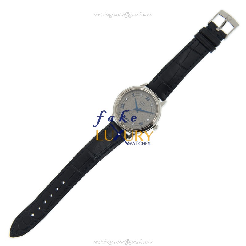Omega 424.13.33.20.56.002 - Replica Watch - Automatic - Stainless Steel Case - Gray Dial - Blue - Image 2