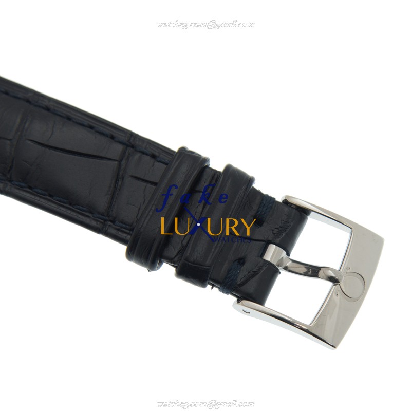 Omega 424.13.33.20.56.002 - Replica Watch - Automatic - Stainless Steel Case - Gray Dial - Blue - Image 4