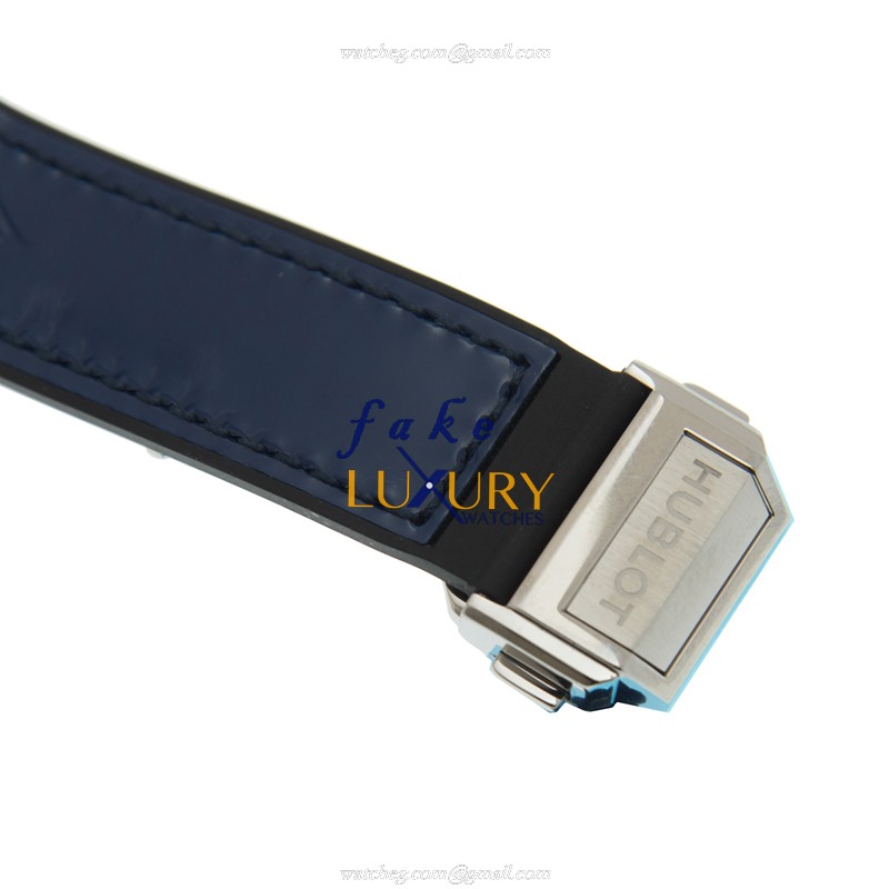 Hublot Big Bang 465.SS.7179.VR.1204.MXM19 Replica Watch, Automatic, Blue Dial, Steel & Diamonds Case - Image 4