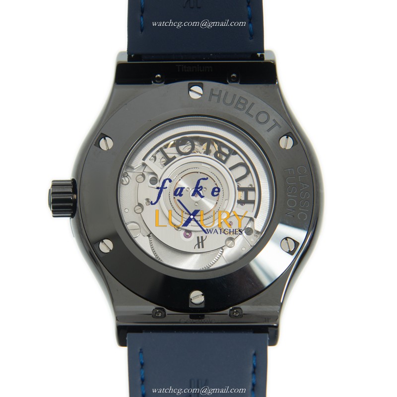 Hublot 542.CM.7170.LR CLASSIC FUSION Automatic Stainless Steel Blue Dial Leather Strap Replica Watch - Image 3