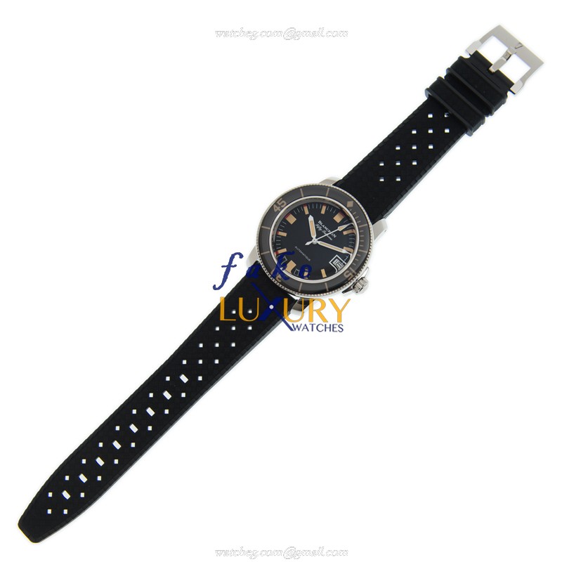 Blancpain 5008B-1130-B52A Fifty Fathoms Replica Watch, Automatic, Black Dial, Rubber Strap - Image 2