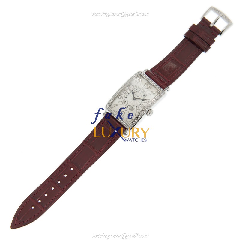 - 952QZREL-D1ROG - Franck Muller LONG ISLAND Replica Quartz 18kt White Gold & Diamond Watch - Image 2
