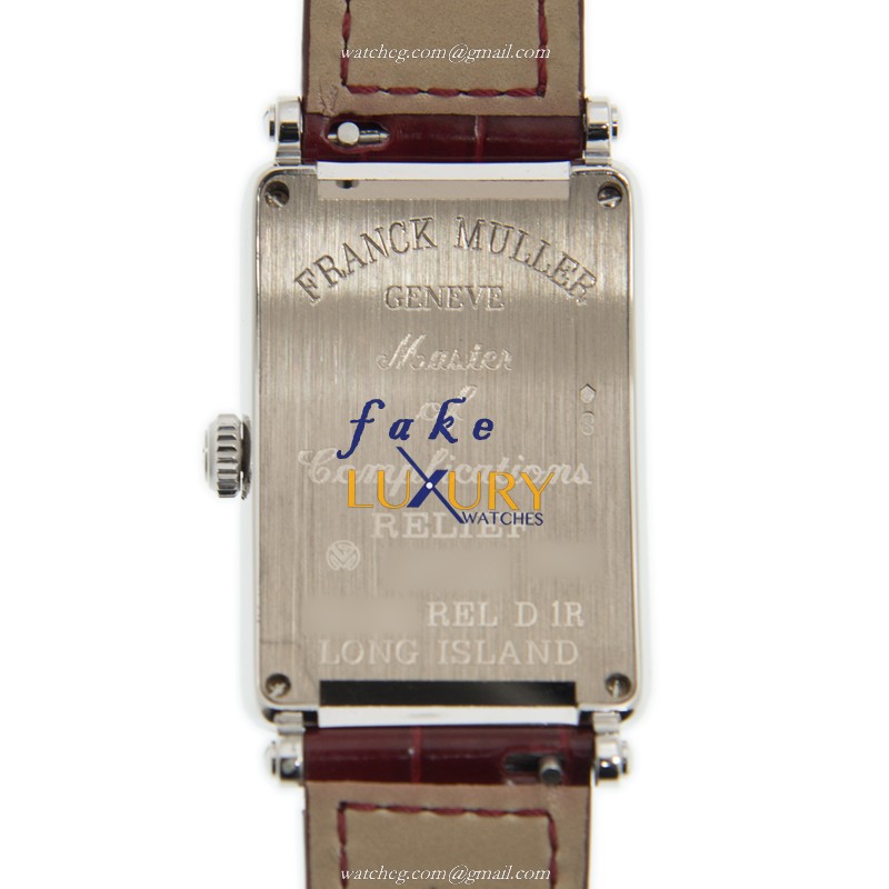 - 952QZREL-D1ROG - Franck Muller LONG ISLAND Replica Quartz 18kt White Gold & Diamond Watch - Image 3