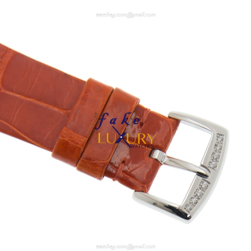 Franck Muller 8038 QZ SNR D CD OG Replica Watch, Quartz Movement, White Dial, Orange Leather Strap - Image 4