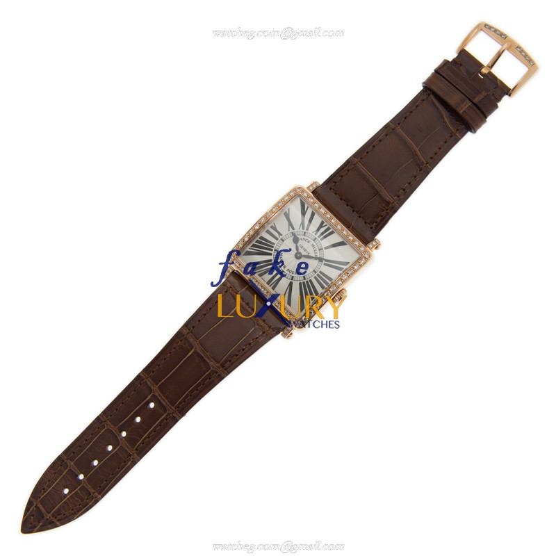 Franck Muller 6002 M QZ R D 1R 5N Replica Watch, Silver Dial, Quartz, 33mm Rose Gold Case - Image 2