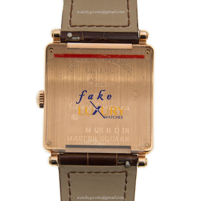 Franck Muller 6002 M QZ R D 1R 5N Replica Watch, Silver Dial, Quartz, 33mm Rose Gold Case - Image 3