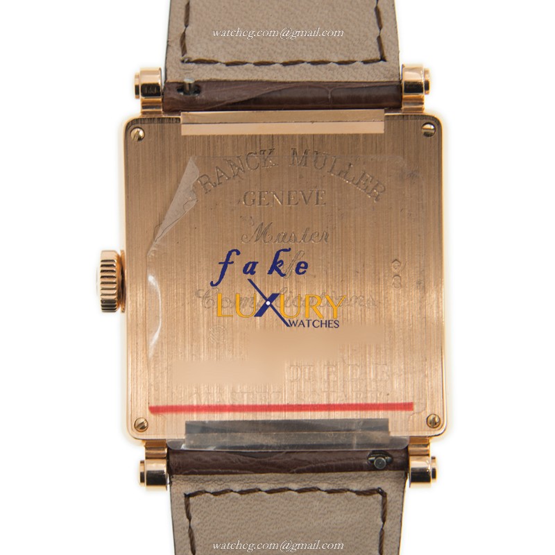 Franck Muller Master Square 6000 H SC DT R D 1R 5N Automatic Rose Gold Diamonds White Dial Replica - Image 3