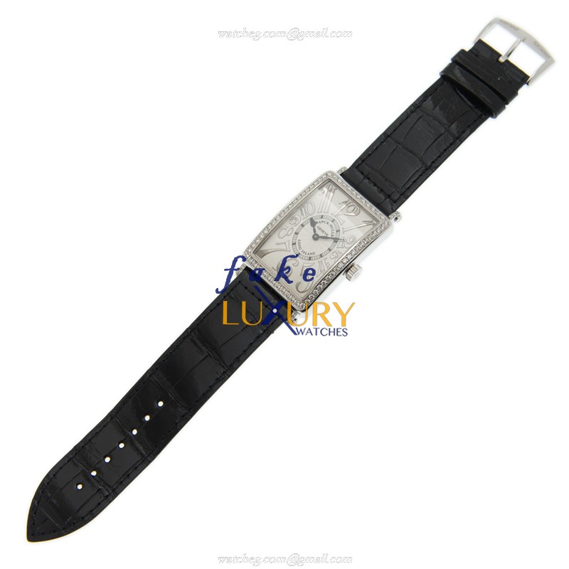 1002 QZ REL D 1R OG - Franck Muller Long Island Replica Watch - 18kt White Gold & Diamond - Quartz - Image 2