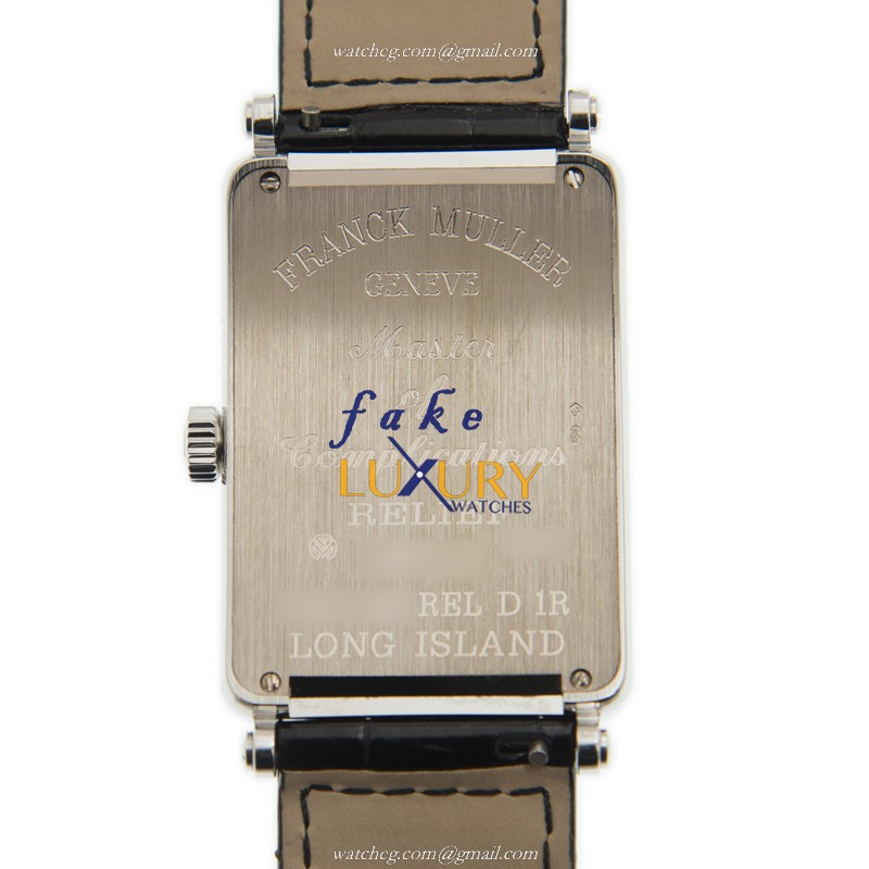 1002 QZ REL D 1R OG - Franck Muller Long Island Replica Watch - 18kt White Gold & Diamond - Quartz - Image 3