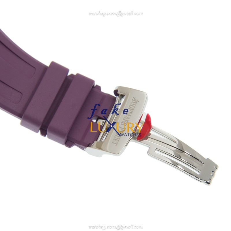 Audemars Piguet 26231ST.ZZ.D075CA.01 Royal Oak Offshore Replica Watch, Automatic, Purple Dial & - Image 4