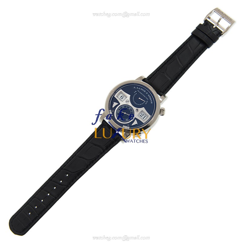 A Lange & Sohne 145.029 Zeitwerk Replica Watch, Black Dial, 18kt White Gold Case, Automatic Movement - Image 2