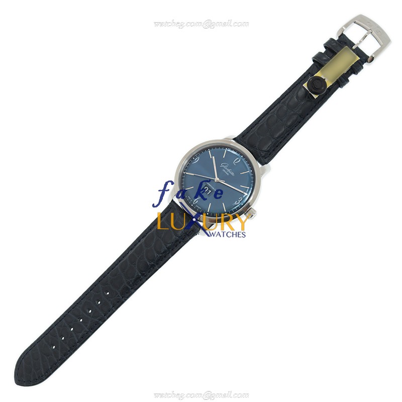 Glashutte Senator Sixties 2-39-47-06-02-04 Blue Dial Automatic Steel Replica Watch - Image 2