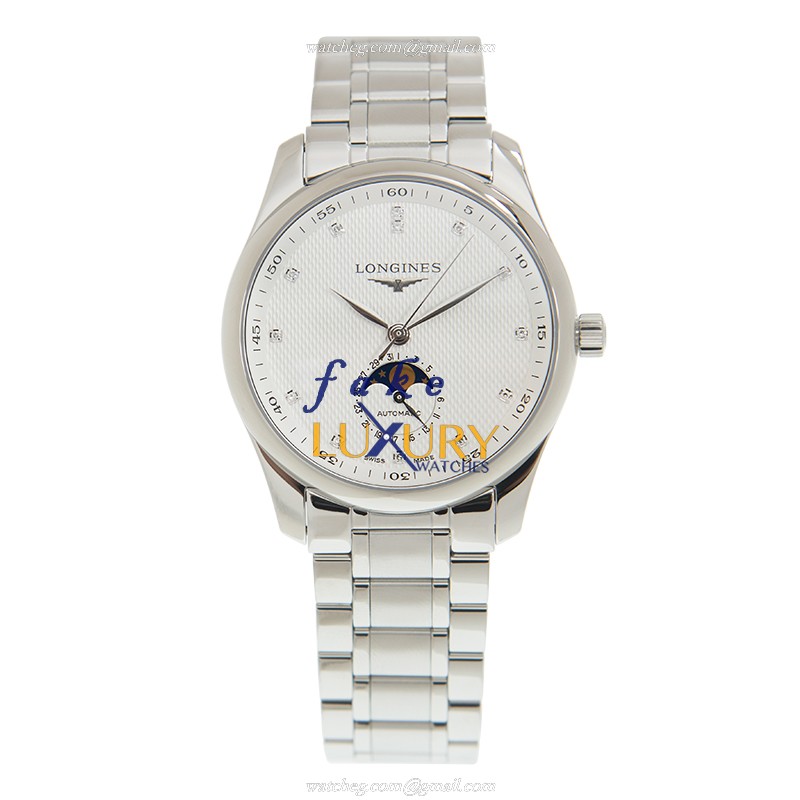 Longines L2.909.4.77.6 MASTER Replica Watch, White Dial, Steel Bracelet, Automatic - Image 2