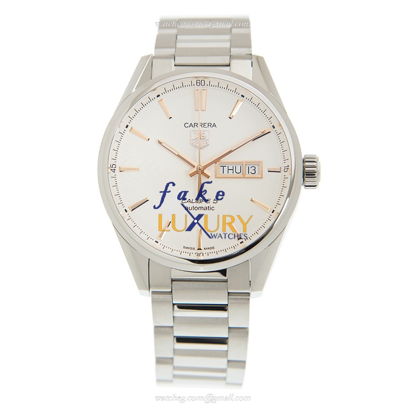 Tag Heuer Carrera WAR201D.BA0723 Automatic White Dial Stainless Steel Replica Watch - Image 2