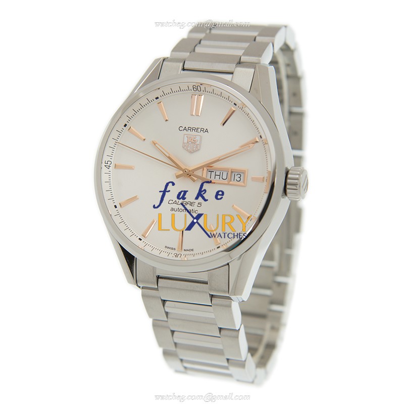 Tag Heuer Carrera WAR201D.BA0723 Automatic White Dial Stainless Steel Replica Watch - Image 3