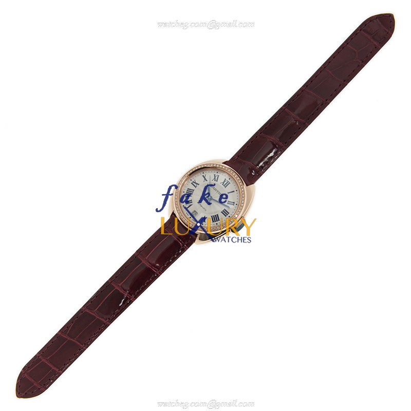 Cartier WJCL0048 CLe DE CARTIER Automatic 18kt Rose Gold & Diamonds Replica Watch - Image 2