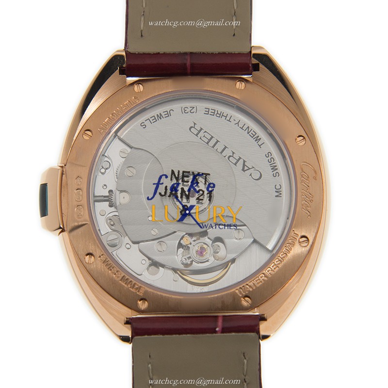 Cartier WJCL0048 CLe DE CARTIER Automatic 18kt Rose Gold & Diamonds Replica Watch - Image 3