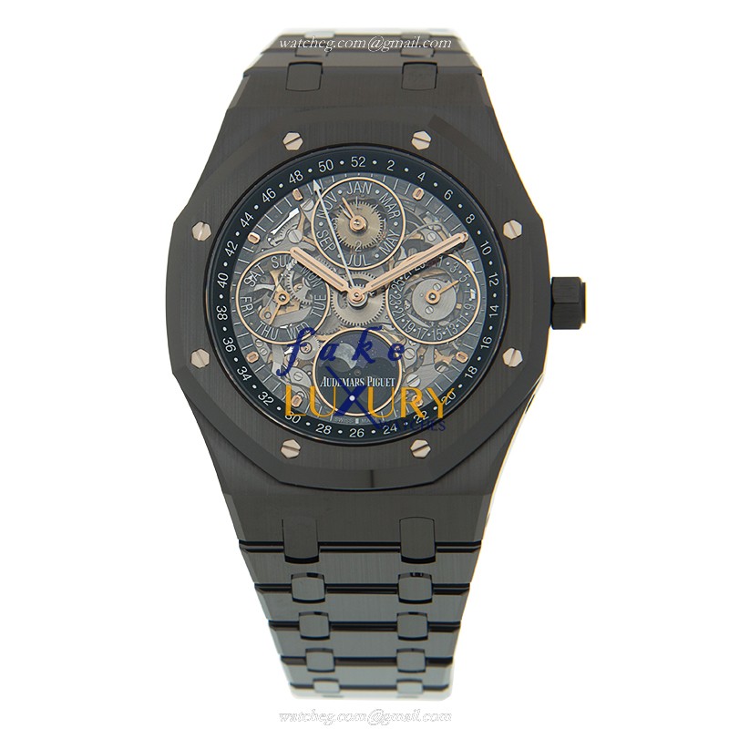 Audemars Piguet 26585CE.OO.1225CE.01 Royal Oak Automatic Titanium Ceramic Silver Dial Replica Watch - Image 2