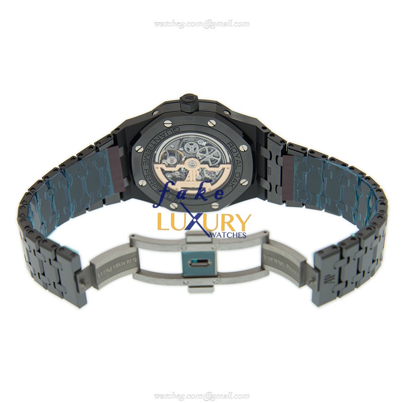 Audemars Piguet 26585CE.OO.1225CE.01 Royal Oak Automatic Titanium Ceramic Silver Dial Replica Watch - Image 5