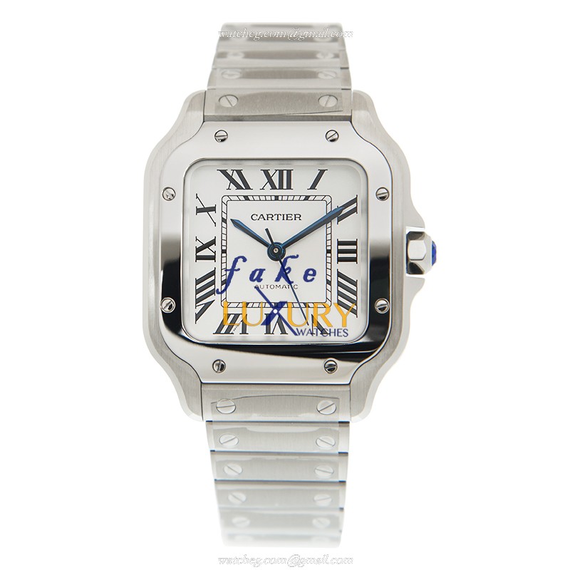 Cartier WSSA0029 SANTOS Automatic Stainless Steel - White Dial - Replica Watch - Image 2